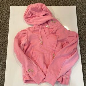 Love Shack Fancy Sweatshirt Size XS Pink Floral Hoodie